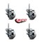 Service Caster 3 Inch Semi Steel Wheel Swivel 34 Inch Threaded Stem Caster Set with Brake SCC SCC-TS20S314-SSS-TLB-34212-4 - alternate 4